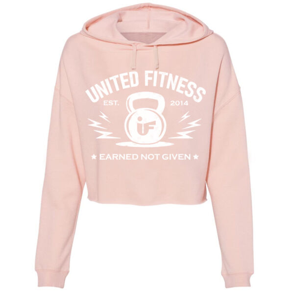 UNITED FITNESS - EARNED NOT GIVEN - WOMEN'S CROPPED HOODIE - $49ZD25$ Thumbnail