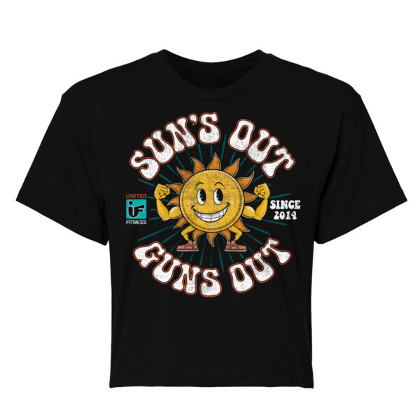 SUN'S OUT GUNS OUT - WOMEN'S CROP T-SHIRT - $PZ9JMW$ Thumbnail