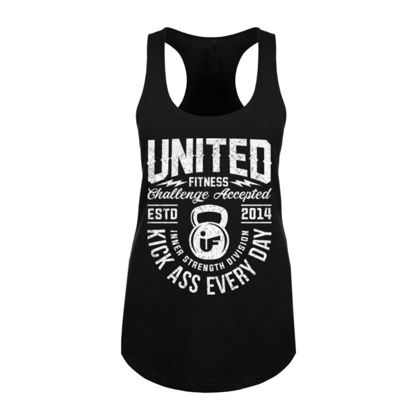 KICK ASS EVERY DAY - WOMEN'S FITTED TANK TOP - M26CRV Thumbnail