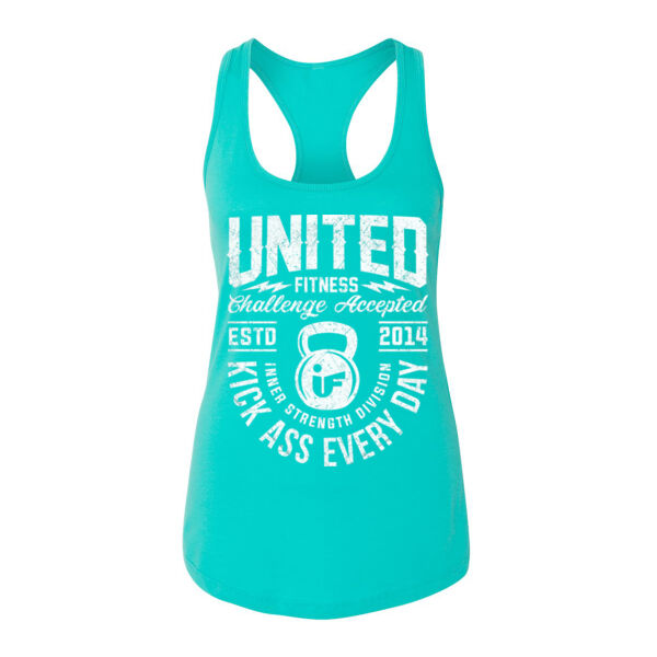 KICK ASS EVERY DAY - WOMEN'S FITTED TANK TOP - M26CRV Thumbnail